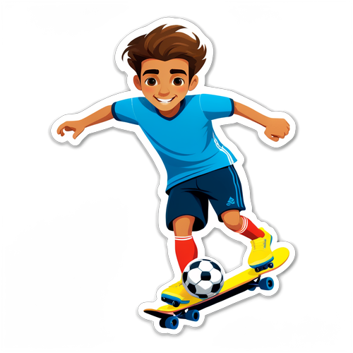 Keseruan Tak Terduga: Pesepakbola Menggila di Skateboard Bersama Bola Sepak!