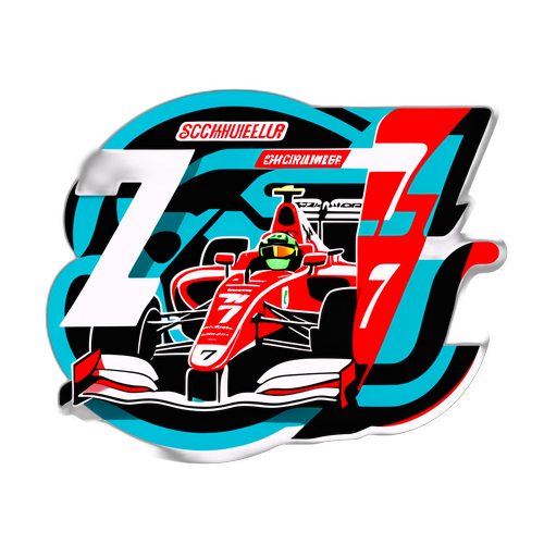 Návrh samolepky s Michaelem Schumacherem