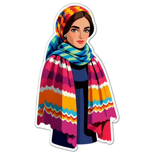 Adesivo di una Scarf alla Moda con il Motivo Missoni