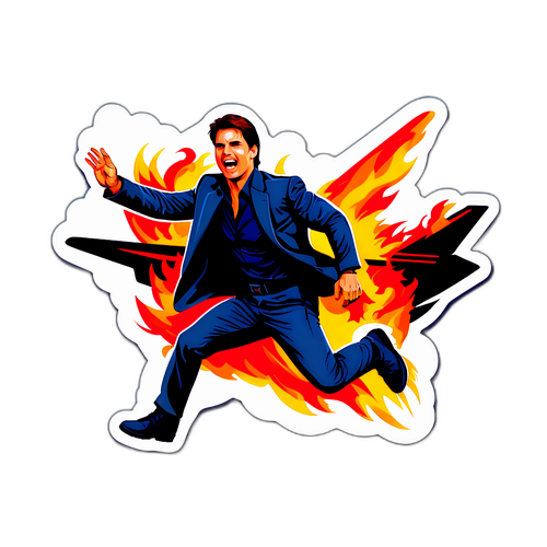 Tom Cruise repülőgépen, akciójelenetben