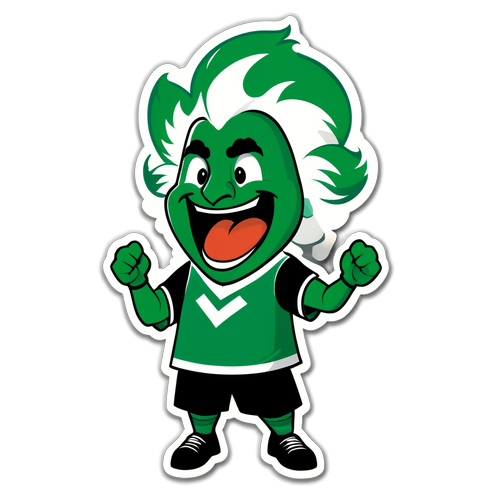 Sticker van het FC Groningen mascot