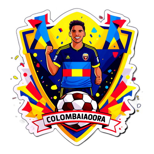 Sticker de victoria del equipo colombiano en la Copa Libertadores