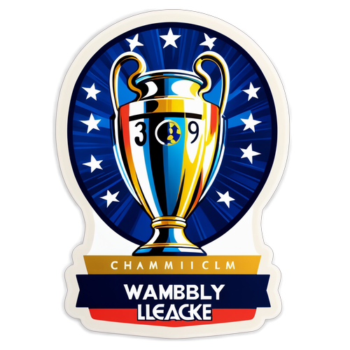 Sticker ya Wembley 1999 na Kombe la Ligi ya Mabingwa