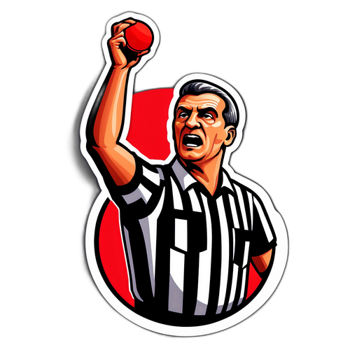 Arbitru de fotbal cu cartonaș roșu