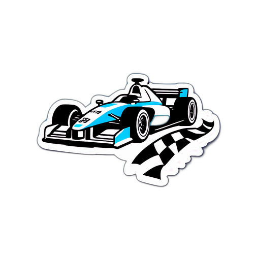 Racewagen met Vlag
