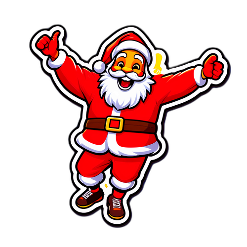Alegre Papai Noel em Dança