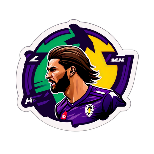 Наклейка з візуалізацією фінального матчу "Фіорентина – АЕК Афіни"