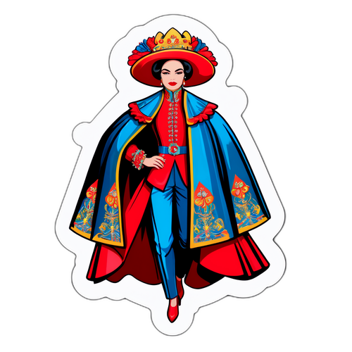 Sticker cu o imagine extravagantă