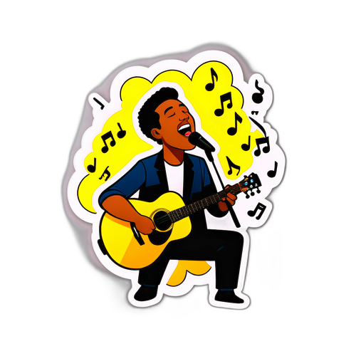 Autocollant de Yeison Jiménez chantant