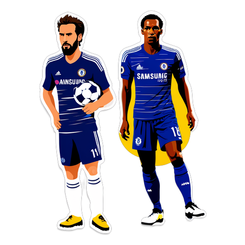 สติ๊กเกอร์เชลซี vs แมนยูไนเต็ด วันที่และเวลาแข่งขันในสไตล์กราฟิก