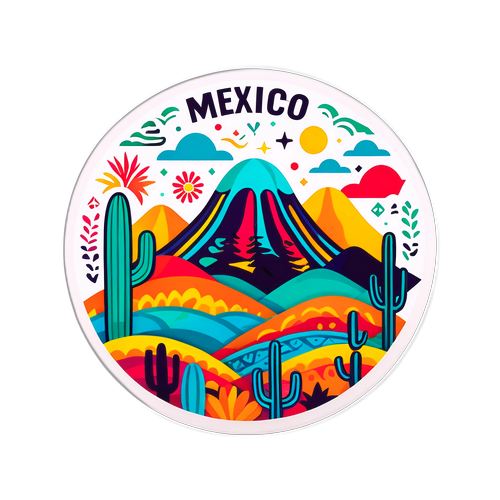 הדפס מקסיקו צבעוני