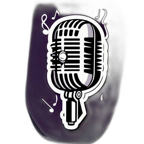 Μικρόφωνο και Μουσικές Νότες