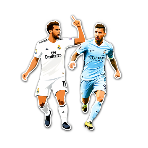 Sticker UCL Real Madrid dan Manchester City