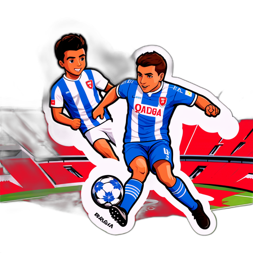 Sticker reprezentând meciul între Braga și Levski
