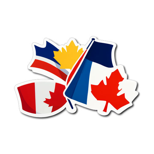 Compétition Amicale ou Rivalité Détonante ? Découvrez le Sticker qui Célèbre la France et le Canada !