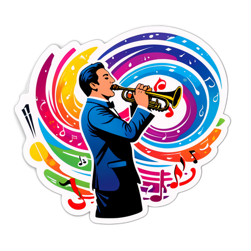 מדבקת אמן על הבמה