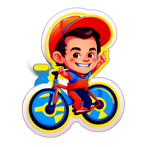 Jakob Michelsen som en heldig charmeur på en sportscykel