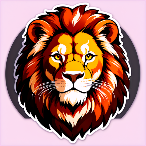 Majestic Lion Portrait Sticker