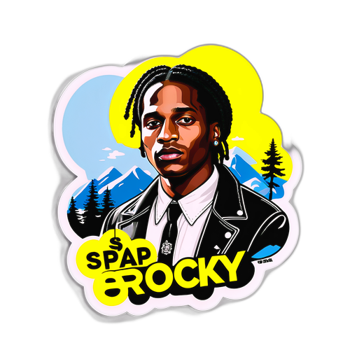 Sticker med A$AP Rocky i en svensk miljö
