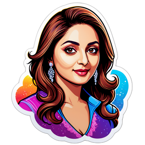 Kleurrijke sticker van Shefali Jariwala