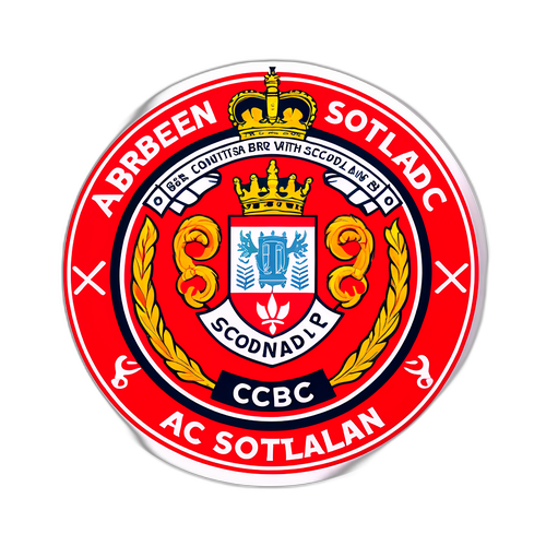 Sticker cu Aberdeen FC - Emblema și simboluri tradiționale din Scoția