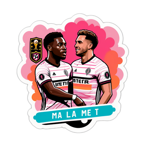 Sticker màu sắc về trận đấu giữa Inter Miami và Atlanta United