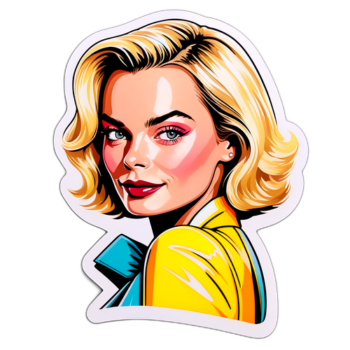 Samolepka Margot Robbie s dotekem glam bourgeoisie