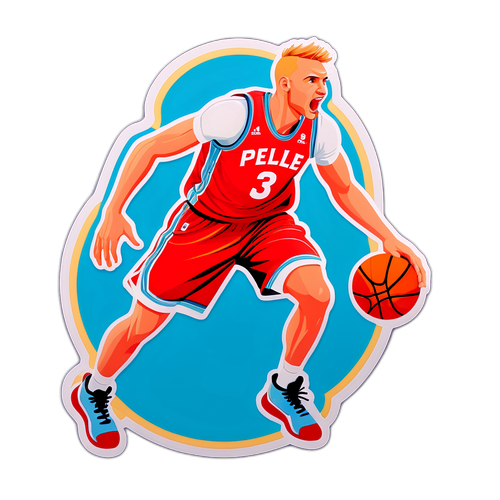 Pelle Larsson Basketbol Pozu Sticker Tasarımı