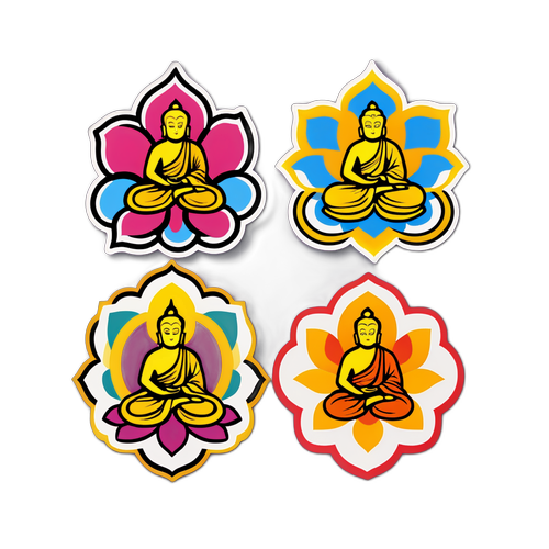 สติ๊กเกอร์ที่สื่อถึงหลักธรรมในวันพระ