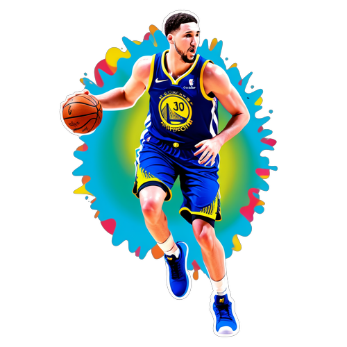 Dynamic Klay Thompson Mid-Action Sticker