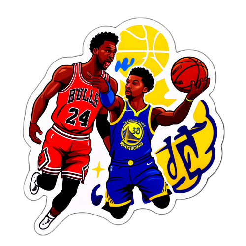 Desenho dos confrontos entre Bulls e Warriors