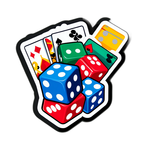 מדבקה מהנה של מזל והזדמנויות