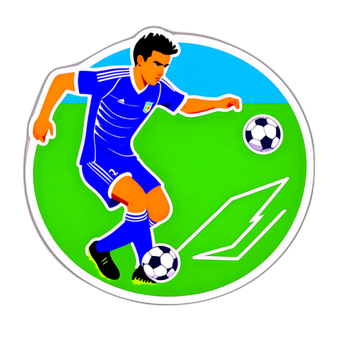 Adesivo do Jogador Aníbal Moreno Driblando