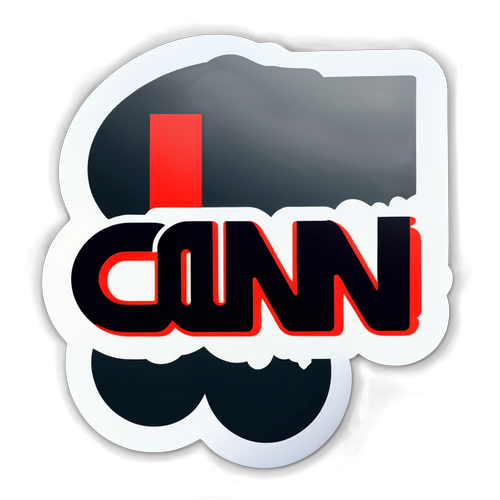 Nowoczesna naklejka z logo CNN