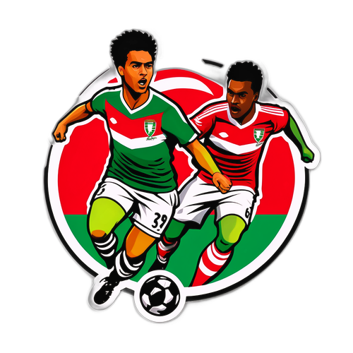 Dynamic Soccer Match Sticker: Internacional vs Fluminense