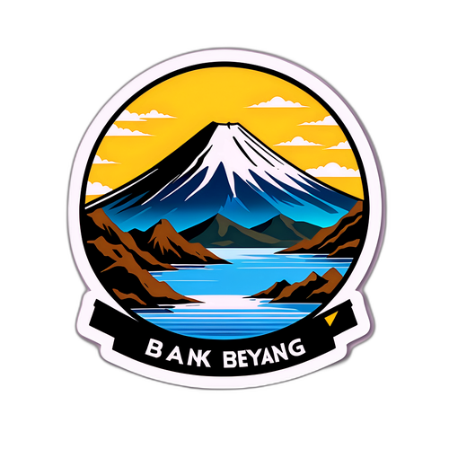 北京銀行ロゴと富士山のデザイン