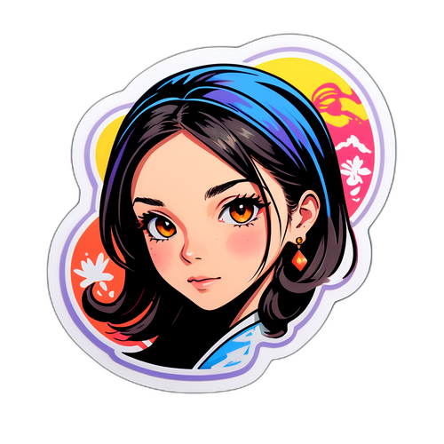 洗練されたスケッチスタイルのステッカー