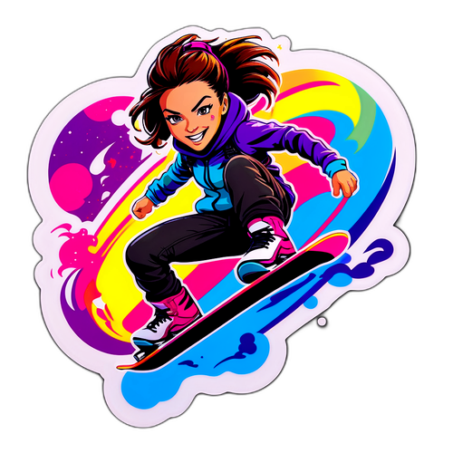 Femme en action dans le halfpipe