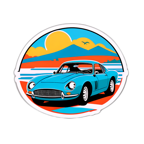 Autoturism retro în culorile clubului Napoli