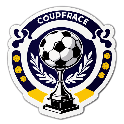 Autocollant de Trophées de Football avec Label 'Coupe de France'