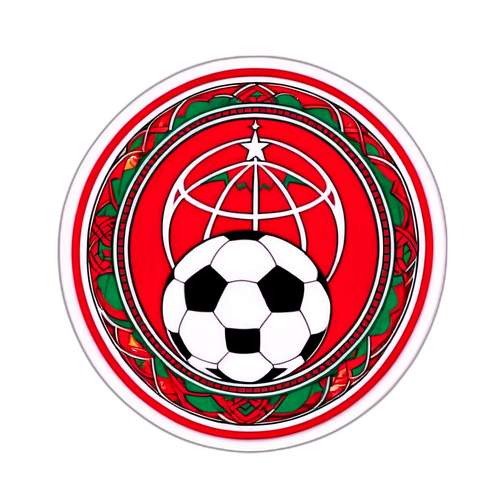 Kipande cha mtindo wa jadi wa Morocco na Tunisia na mpira wa miguu mbele