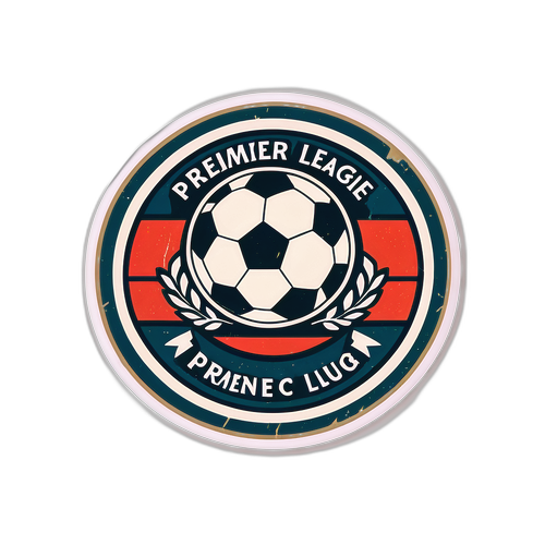 מדבקת סגנון וינטג' בנושא כדורגל