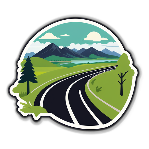 Sticker Minimalis Jalan Raya A66