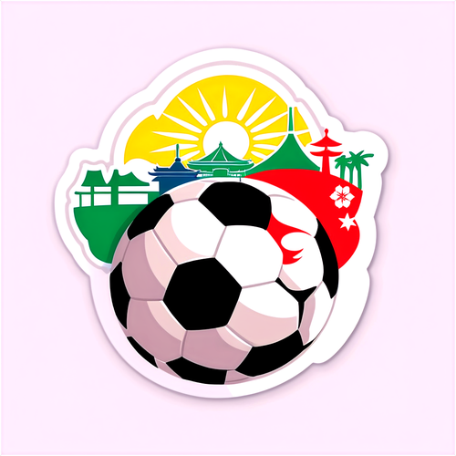 Sticker Eksklusif: Landmark Ikonik Indonesia dan Jepun Menghiasi Bola Sepak Piala Dunia Kelayakan!