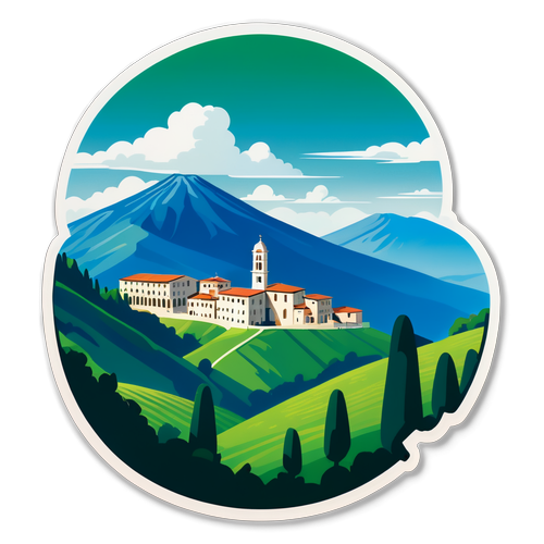 Sticker panoramico di Monte Marcello