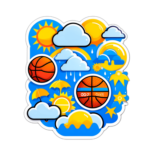 Masayahing Sticker ng Panahon sa Basketbol