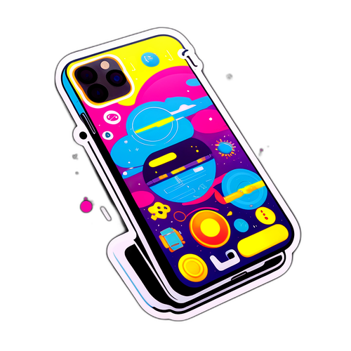 最新のiPhone 17eの特徴をテーマにしたアニメスタイルのイラスト