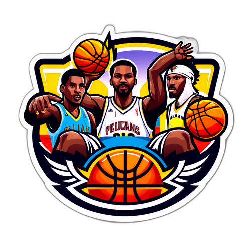 Enerhikong Sticker ng Basketball