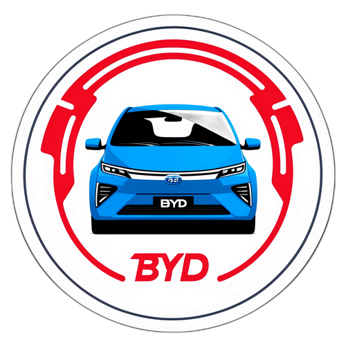 BYD Elektrikli Araç Temalı Yüksek Teknoloji Stickerı