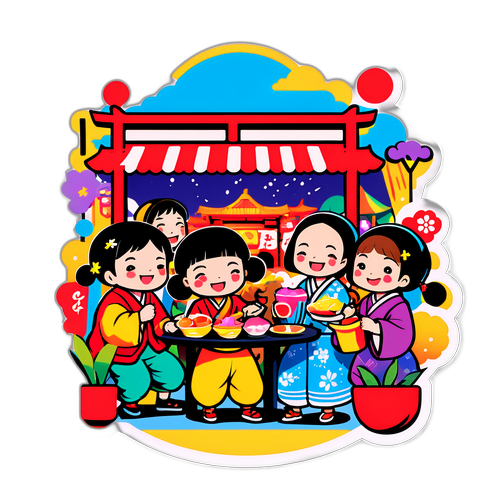 大阪のイベントを楽しむキャラクターたち